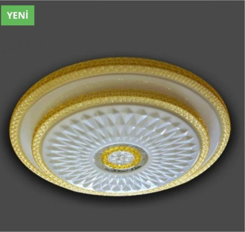 Yüksek Işık 45W Altın Saray Desenli Armatür Şık Dekoratif Ürün Sıva Üstü Led