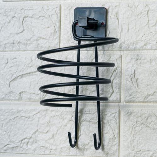 Kendiliğinden Yapışkanlı Siyah Paslanmaz Metal Fön Makinesi Askısı Saç Kurutma Makinesi Tutacağı (K246)