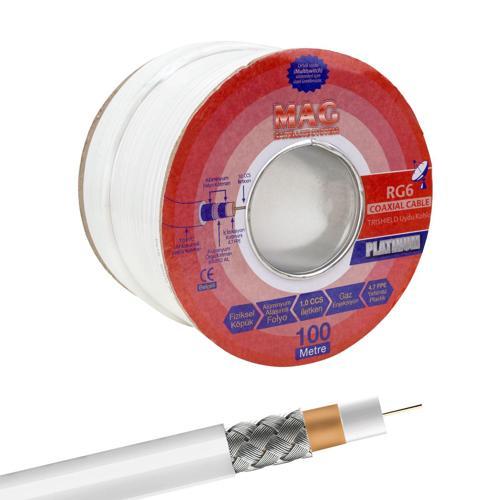 MAG PLATINUM RG6/U4 TRISHIELD 64 TEL ANTEN KABLOSU (100 METRE) (81) (K246)