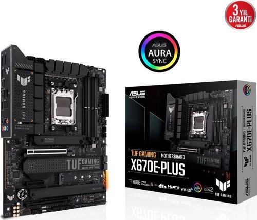 TUF Gaming X670E-Plus AMD X670 6400 MHz (OC) DDR5 Soket AM5 ATX Anakart