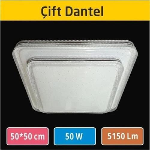 50X50 Dekoratif Dantel 54W Sıva Üstü Led Armatür Tavan Armatür
