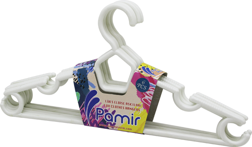 6 ADET  PLASTİK KARİZMA ELBİSE ASKI (81)