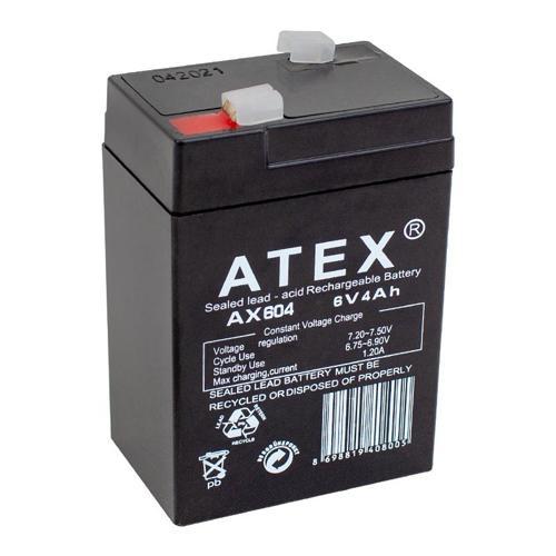 ATEX AX-604 AKÜ 6 VOLT - 4 AMPER IŞILDAK AKÜSÜ (70 X 48 X 101 MM) (81)
