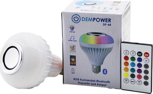 2IN1-KUMANDALI RGB LED AMPUL - BLUETOOTH HOPARLÖR MÜZİK ÇALAR LED-7W - HOPARLÖR-3W (K246)