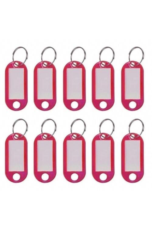 Plastik Anahtarlık Pembe 100'Lü Paket