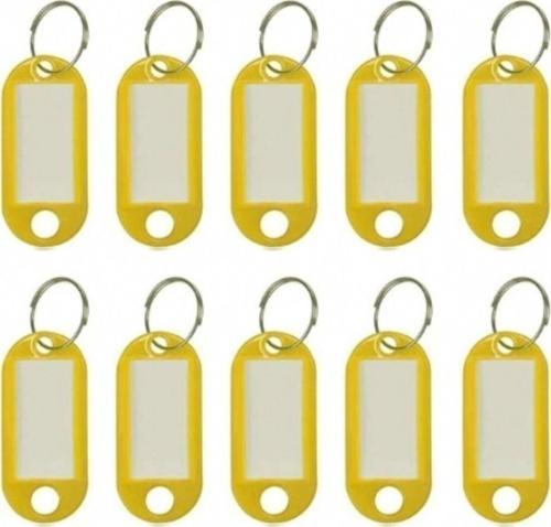 Plastik Anahtarlık Sarı 100'Lü Paket