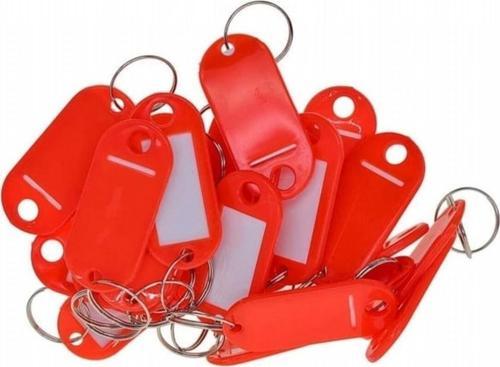 Plastik Anahtarlık Kırmızı 100'Lü Paket