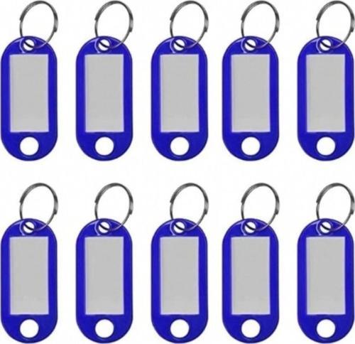 Plastik Anahtarlık Mavi 100'Lü Paket