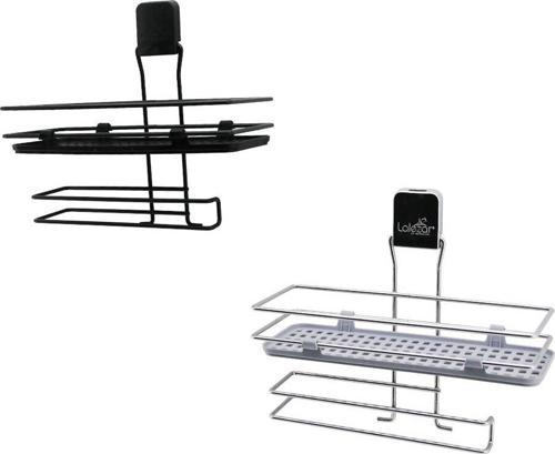 METAL MİX : SİYAH - KROM ROZA RAFLI KAĞIT HAVLULUK YAPIŞKANLI MONTAJ - PLS RAF (K246)