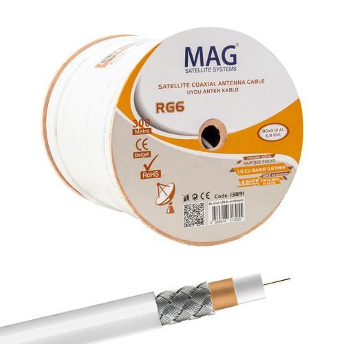 MAG AVANGART RG6/U4 BAKIR SAT1 80 TEL ANTEN KABLOSU (300 METRE) (81)