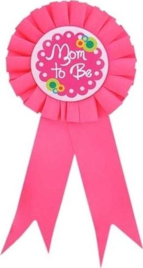 Mom To Be Yazılı Rozet Pembe Renk