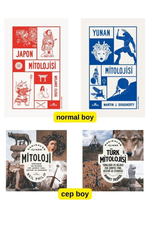 Yunan Mitolojisi-Japon Mitolojisi -Türk Mitolojisi -Dakikalar İçinde Mitoloji 4 Kitap Set