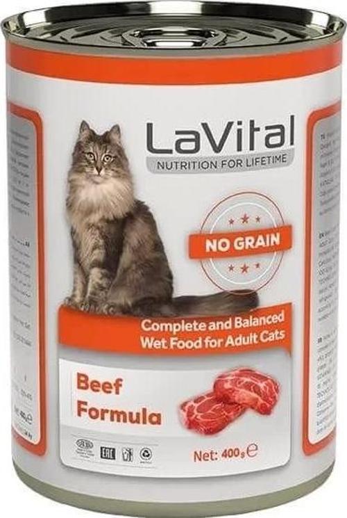 Lavital Adult Tahılsız Biftekli Yetişkin Konserve Kedi Maması 400 Gr