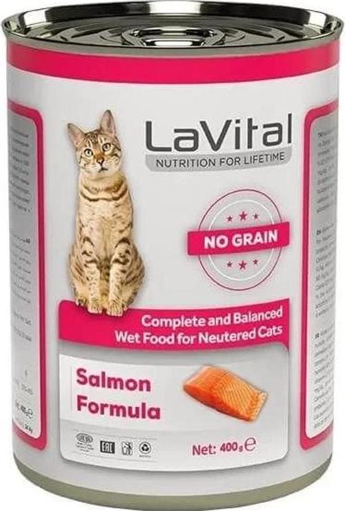 Lavital Sterilised Tahılsız Somonlu Kısır Konserve Kedi Maması 400 Gr