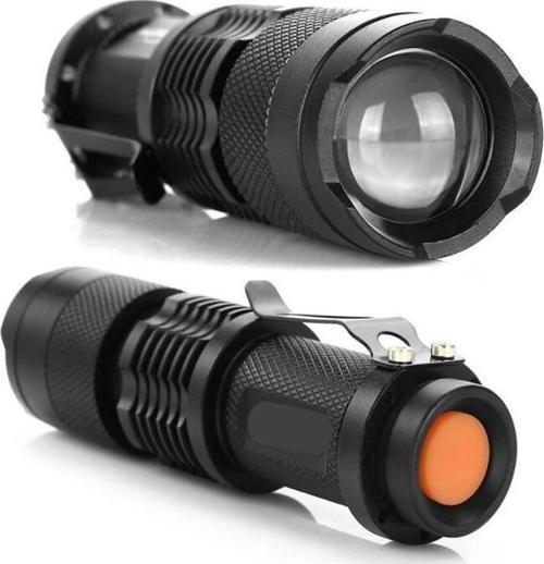 Km-87 Polis Tipi Zoomlu Şarjlı Metal Dağ Kamp Cep Feneri Cree Led 2300 Lumens