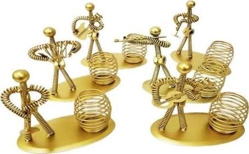 Dekoratif Sari Metal Adam Müzisyen Kalemlik