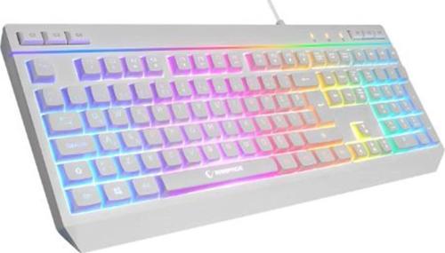 KM-R57 Beyaz RGB Aydınlatmalı Q Oyuncu Multmedia Klavye ve 12800 DPI Mouse Gaming Set
