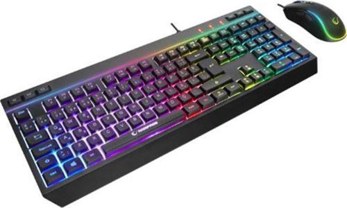 KM-R57  Siyah RGB Aydınlatmalı Q Oyuncu Multmedia Klavye ve 12800 DPI Mouse Gaming Set