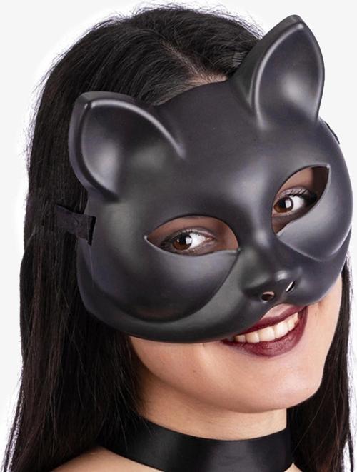 Siyah Renk Lüks Kedi Maskesi 12x13 Cm