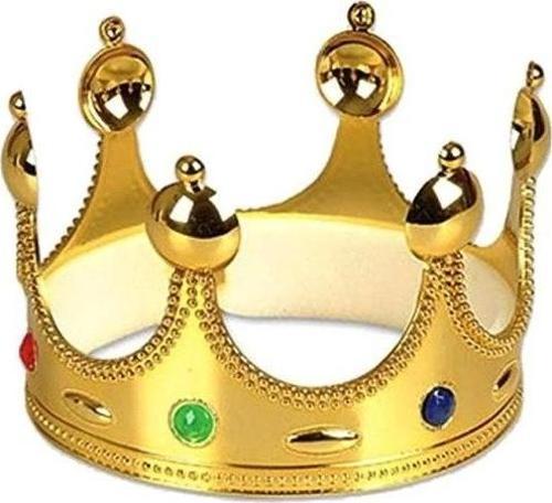 Plastik Kral Tacı Altın Renk Yetişkin Boy 55 Cm