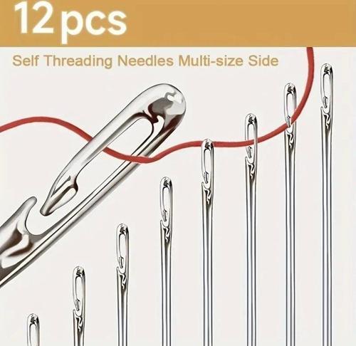 12  Kolay İplik Geçirilen İğne Seti