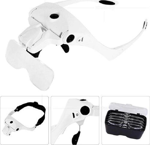 Şarjlı Gözlük Büyüteç Çalışma Büyüteci 5 Lensli 9892b2c