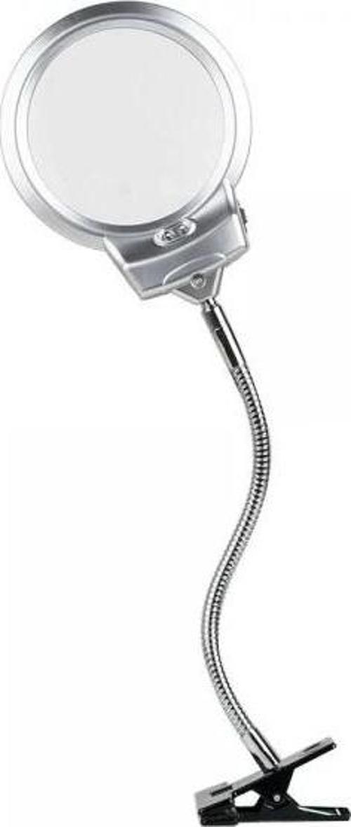 2.5x130 Mm 5x24 Mm Led Aydınlatmalı Büyüteç,masa Üstü Metal Hortum Mandallımg15124c