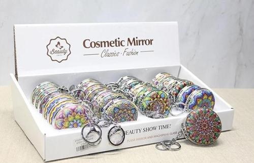 Taşlı El Aynası Anahtarlık Alk3771