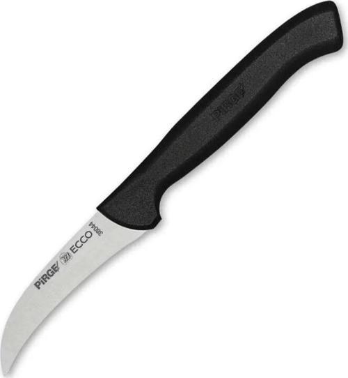 38044 Ecco Kıvrık Eğri Sebze Dekor Bıçağı 7,5 Cm - Siyah
