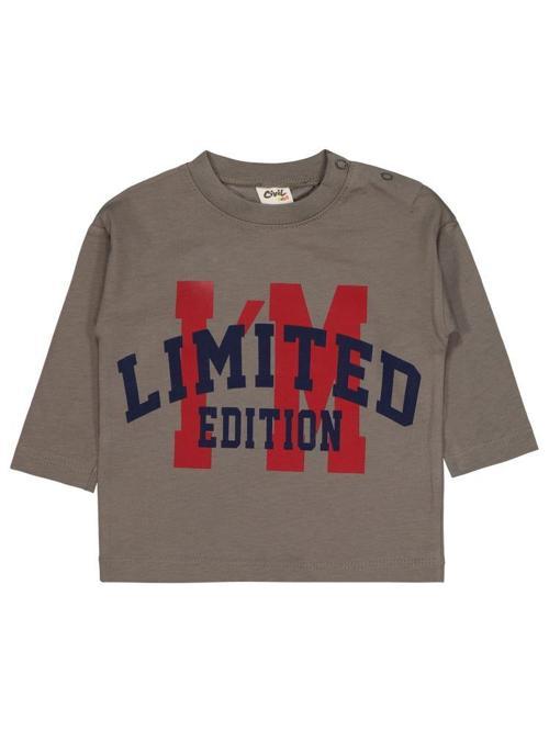 Cvl-77 Civil Baby Lımıted Baskılı 6-18 Ay Sweatshirt - Gri9-12 Ay