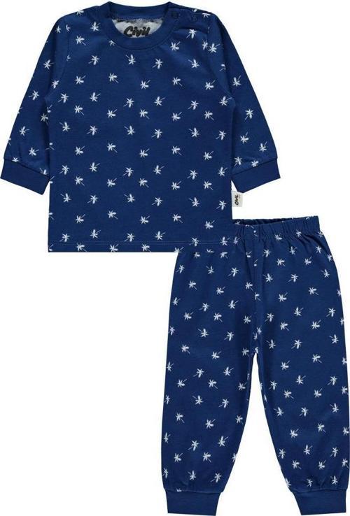 Palmiye Emprime 6-18 Ay Erkek Pijama Takım - Lacivert12-18 Ay