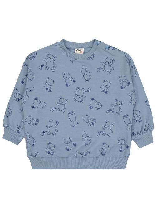 Kontür Ayı Empirme 6-18 Ay Sweatshirt - Mavi9-12 Ay