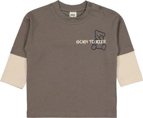 Ayıcık Baskılı 6-18 Ay Sweatshirt - Gri6-9 Ay