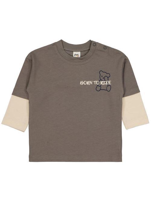 Ayıcık Baskılı 6-18 Ay Sweatshirt - Gri9-12 Ay