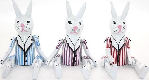 Ahşap Salanan Tavşan Figürü Namı-3