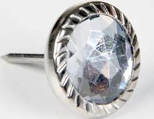 Dekoratif Parlak Taşlı Kabara Raptiye 17 Mm - 50