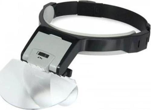 Lens Takmalı 5 Lenslı , Led Lambalı Şapka Tip Büyüteç