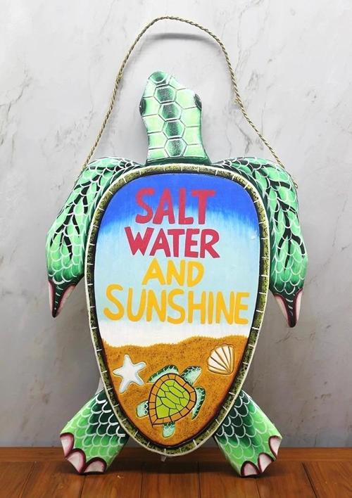 Ahşap Duvara Asmalı Kaplumbağa Okas-22