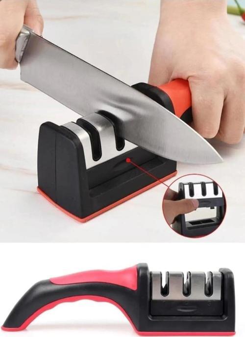 Profesyonel Bıçak Bileyici 3 Açılı Elmas Seramik Çelik Gövdeli El Bıçakları Bileme