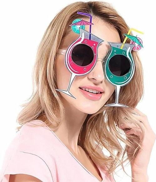 Kokteyl Temalı Hawaii Yaz Partisi Gözlüğü 15x16 Cm