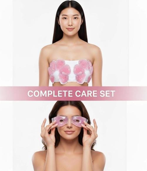 Sıcak Soğuk Göğüs Pedi 2’li Ve Jel Boncuklu Göz Maskesi Seti – Emziren Anneler İçin