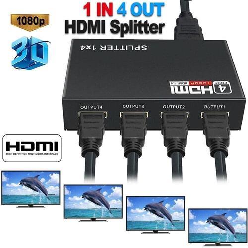 4 Port HDMI Splitter | 4K UHD Full HD 1080p Monitör Çoklayıcı Adaptör