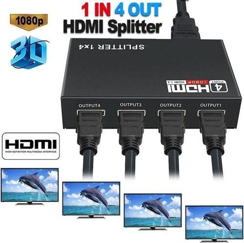 4 Port HDMI Splitter | 4K UHD Full HD 1080p Monitör Çoklayıcı Adaptör