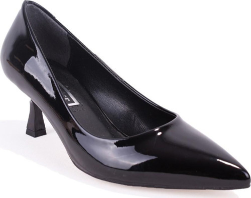 DZA07-388499 Siyah Rugan Stiletto Topuklu Kadın Ayakkabı