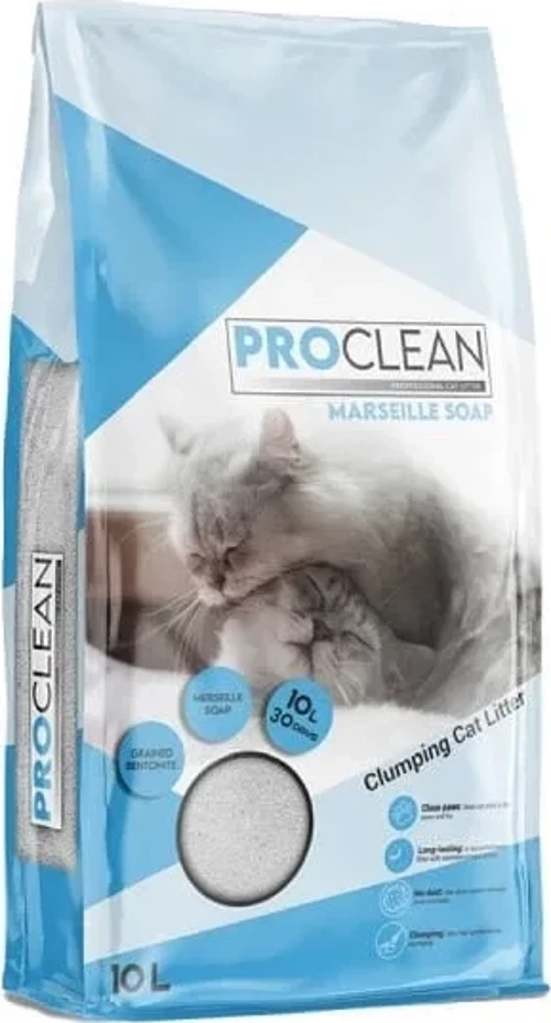 ProClean Marsilya Sabun Kokulu Topaklanan Kedi Kumu Kalın Taneli 10 Lt