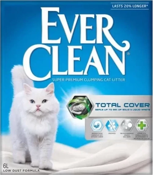 Ever Clean Total Cover Kokusuz Topaklanan Kedi Kumu 6 Lt
