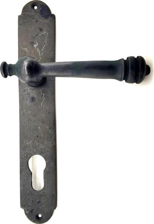Antika Tarz Dekoratif Pirinç Taşra Oda Kapı Kolu - 220x35 Mm, Oksit