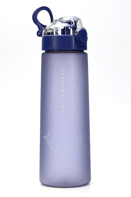 Su Matarası Tritan Geniş Ağız Su Şişesi Luxury Spor Matarası Suluğu BPAsız 730 mL Mavi 0110