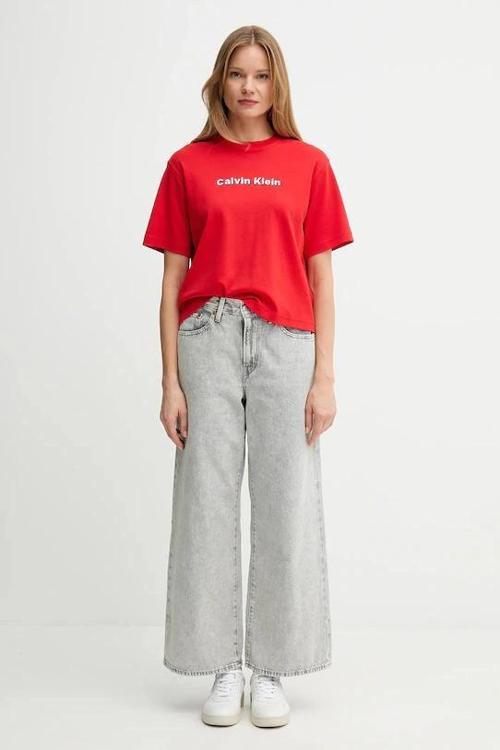 Kısa Kollu 2 Renkli 3D Nakışlı Logolu Kadın T-shirt LV047D205G-VTW