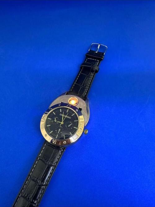 Metal Kol Saati Usb Şarjlı Çakmak Hem Saat Hem Çakmak